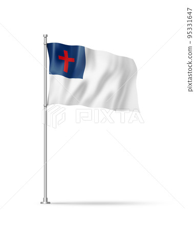 Christian flag isolated on white Christian flag isolated on white 95331647