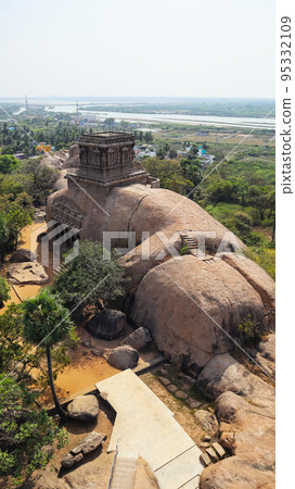 View of Olakannesvara Temple From Top of a Lighthouse, Mahabalipuram, Tamilnadu, India 95332109