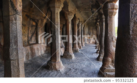 View Pancha Pandava Mandapa Pillars, Mahabalipuram, Tamilnadu, India View Pancha Pandava Mandapa Pillars, Mahabalipuram, Tamilnadu, India 95332125