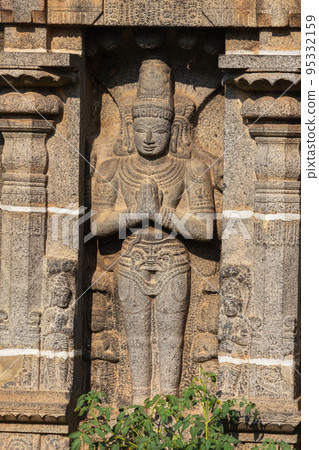 Carved  idols on Gopuram of Nataraja Temple, Chidambaram, Tamil Nadu, India 95332159
