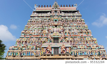 View of West Gopuram of Nataraja Temple, Chidambaram, Tamilnadu, India 95332284