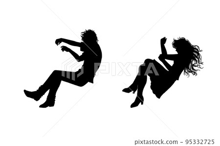 倒下的人剪影 倒下的人剪影 95332725