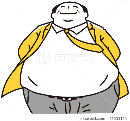 肥胖的中年商人 95333134