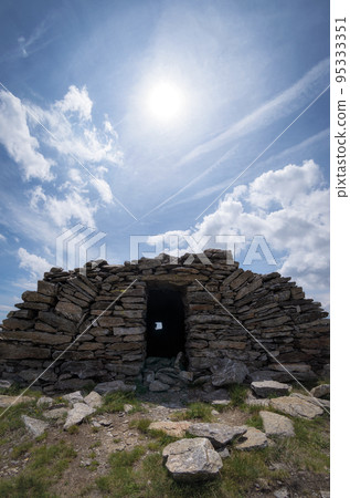 Ruins of italian old barracks near french Alps Ruins of italian old barracks near french Alps 95333351