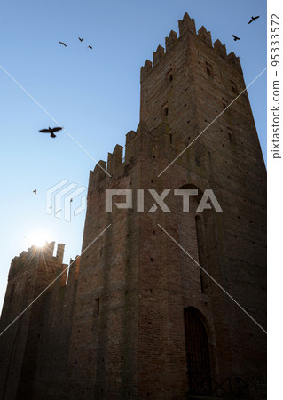 Medieval castle tower of CastellArquato, Italy Medieval castle tower of CastellArquato, Italy 95333572