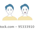 一個表情悲傷的男人的插圖 95333910