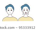 一個表情悲傷的男人的插圖 95333912