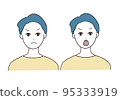 一個帶著憤怒表情的男人的插圖 95333919