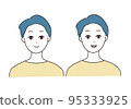 一個帶著笑表情的男人的插圖 95333925