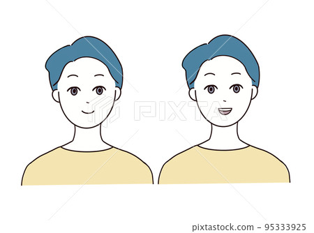 一個帶著笑表情的男人的插圖 一個帶著笑表情的男人的插圖 95333925