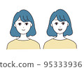 一個女人帶著笑的表情的插圖 95333936