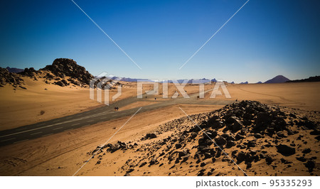 desert landscape El Berdj canyon in Tassili NAjjer National Park, Algeria 95335293