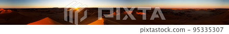 360 sunset panoramic view to Tin Merzouga dune at Tassili nAjjer national park in Algeria 360 sunset panoramic view to Tin Merzouga dune at Tassili nAjjer national park in Algeria 95335307
