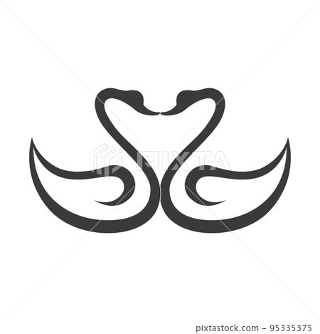 Swan Icon Template Vector Illustration 95335375