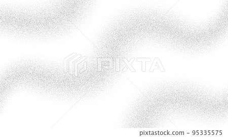 Grain waves background. Black stipple curve lines. Abstract wavy noise dotted shapes wallpaper. Dotwork gradient pattern. Stochastic vector Grain waves background. Black stipple curve lines. Abstract wavy noise dotted shapes wallpaper. Dotwork gradient pattern. Stochastic vector 95335575