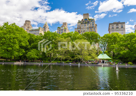 Models of sailboats in Conservatory Water pond in the Central Park, New York Models of sailboats in Conservatory Water pond in the Central Park, New York 95336210