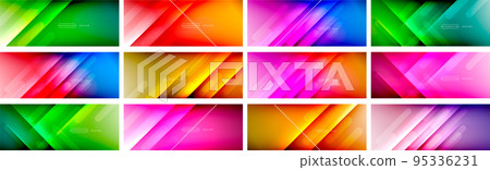 Set of dynamic fluid color gradient abstract backgrounds. Templates for wallpaper, banner, background, landing page, wall art, invitation, prints 95336231
