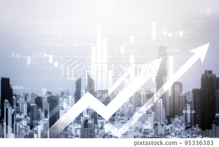 Financial graphs overlap with modernistic urban area for business concept. Financial graphs overlap with modernistic urban area for business concept. 95336383