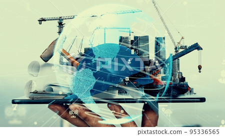 Innovative architecture and inventive civil plan building construction project 95336565