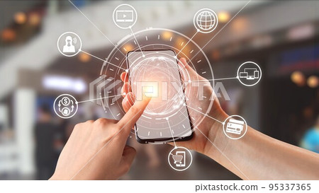 Omni channel technology of online retail business approach 95337365