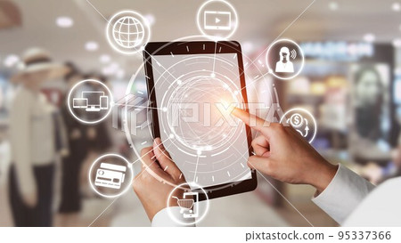 Omni channel technology of online retail business approach 95337366