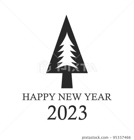 Abstract Christmas tree, holiday symbol christmas, new year 2023 - Vector Abstract Christmas tree, holiday symbol christmas, new year 2023 - Vector 95337466