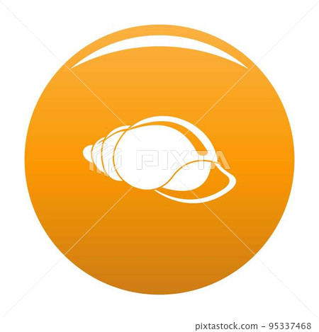 Small shell icon. Simple illustration of small shell vector icon for any design orange Small shell icon. Simple illustration of small shell vector icon for any design orange 95337468