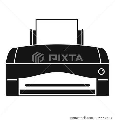Color home printer icon. Simple illustration of color home printer vector icon for web design isolated on white background Color home printer icon. Simple illustration of color home printer vector icon for web design isolated on white background 95337505