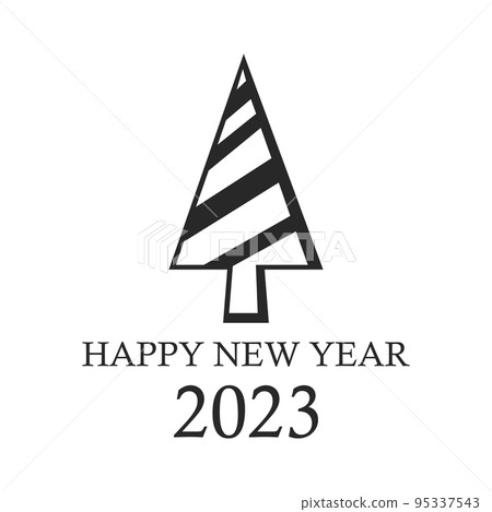 Abstract Christmas tree, holiday symbol christmas, new year 2023 - Vector Abstract Christmas tree, holiday symbol christmas, new year 2023 - Vector 95337543