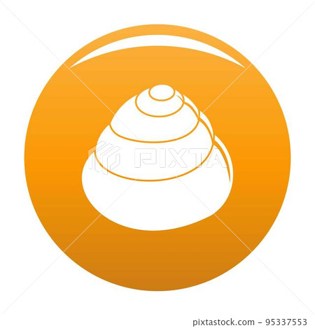 Animal shell icon. Simple illustration of animal shell vector icon for any design orange Animal shell icon. Simple illustration of animal shell vector icon for any design orange 95337553