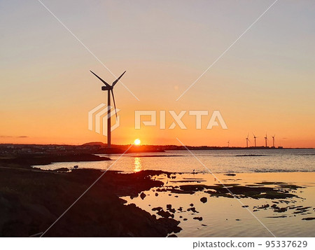 濟州島日落 95337629