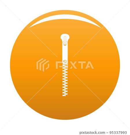 Bag zip icon. Simple illustration of bag zip vector icon for any design orange 95337993
