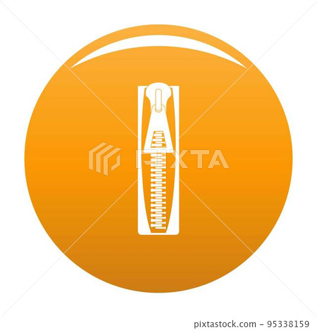 Zip icon. Simple illustration of zip vector icon for any design orange 95338159