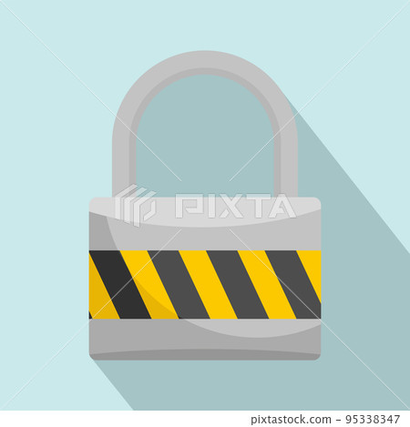 Big lock icon. Flat illustration of big lock vector icon for web design 95338347