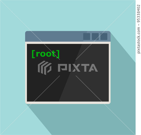 Root window icon. Flat illustration of root window vector icon for web design Root window icon. Flat illustration of root window vector icon for web design 95338402