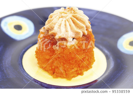Sushi roll japanese food on a plate isolated on white Sushi roll japanese food on a plate isolated on white 95338559