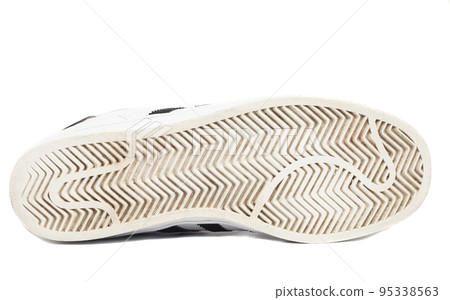 White sole of shoes isolated on white background White sole of shoes isolated on white background 95338563