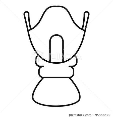 Face winter protection icon. Outline illustration of face winter protection vector icon for web design isolated on white background Face winter protection icon. Outline illustration of face winter protection vector icon for web design isolated on white background 95338579