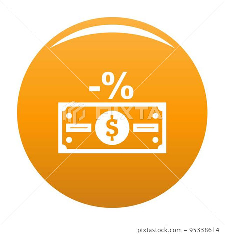 Pay tax icon. Simple illustration of pay tax vector icon for any design orange 95338614