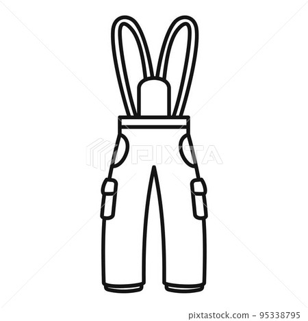 Hiking pants icon. Outline illustration of hiking pants vector icon for web design isolated on white background Hiking pants icon. Outline illustration of hiking pants vector icon for web design isolated on white background 95338795