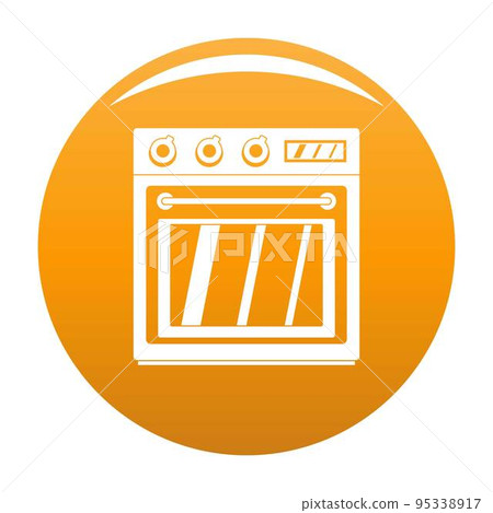 Electric oven icon. Simple illustration of electric oven vector icon for any design orange 95338917