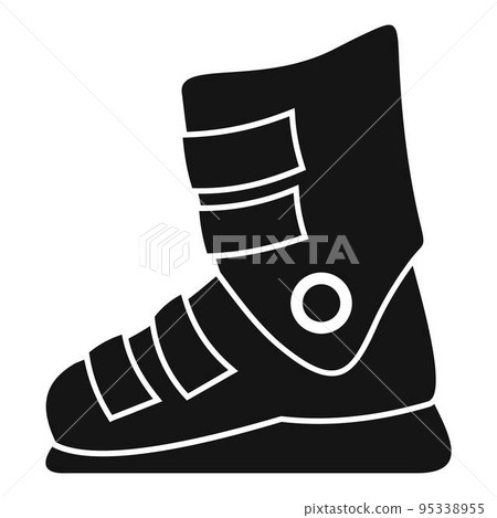 Ski boots icon. Simple illustration of ski boots vector icon for web design isolated on white background Ski boots icon. Simple illustration of ski boots vector icon for web design isolated on white background 95338955
