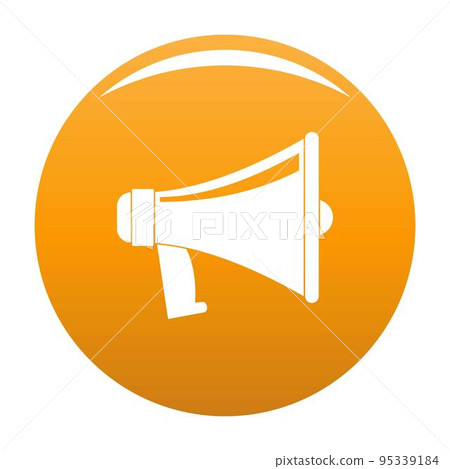 Antique megaphone icon. Flat illustration of antique megaphone vector icon for any design orange Antique megaphone icon. Flat illustration of antique megaphone vector icon for any design orange 95339184