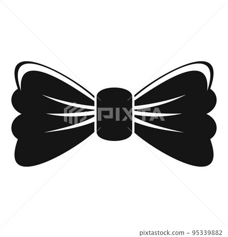 Old bow tie icon. Simple illustration of old bow tie vector icon for web design isolated on white background 95339882