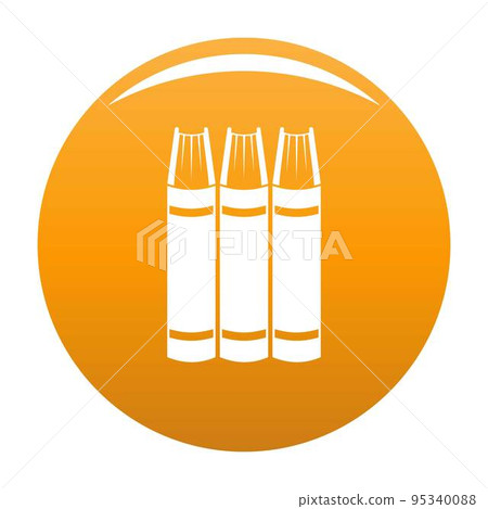 Book pile icon. Simple illustration of book pile vector icon for any design orange 95340088