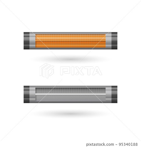 Ultraviolet, heater on a stand, 3D vector illustration. Ultraviolet, heater on a stand, 3D vector illustration. 95340188