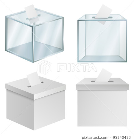 Ballot voting box democracy mockup set. Realistic illustration of 4 ballot voting box democracy mockups for web Ballot voting box democracy mockup set. Realistic illustration of 4 ballot voting box democracy mockups for web 95340453