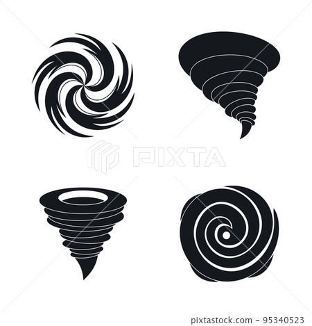 hurricane storm tornado damage icons set. Simple illustration of 4 hurricane storm tornado damage vector icons for web hurricane storm tornado damage icons set. Simple illustration of 4 hurricane storm tornado damage vector icons for web 95340523