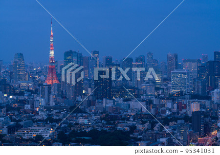 <東京>東京市夜景 <東京>東京市夜景 95341031