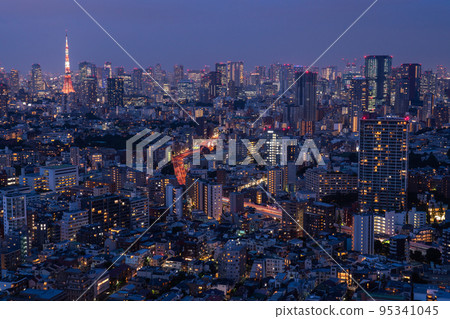 <東京>東京市夜景 <東京>東京市夜景 95341045
